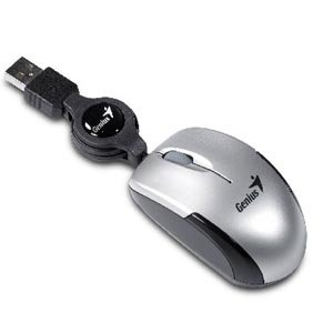 MOUSE USB MICROTRAVELER SILVER RETRACTIL - GENIUS 31010125102